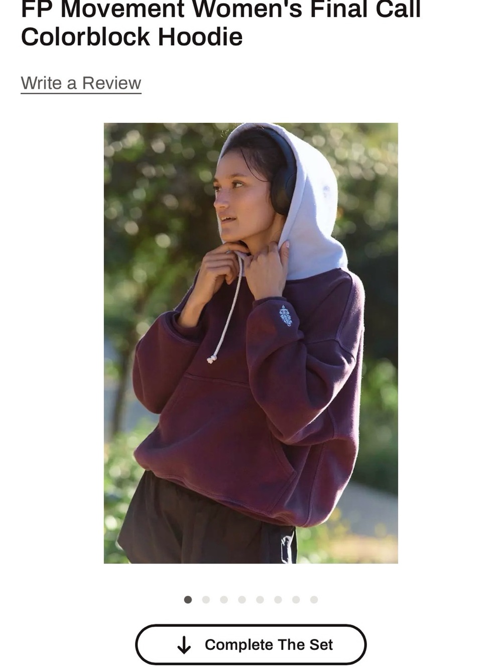 Free People Color block Hoodie - Plum